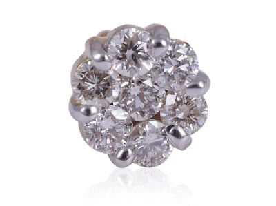 0.34 克拉圆形明亮式切割天然钻石鼻钉 18K 黄金 — 第 1/2 张图片