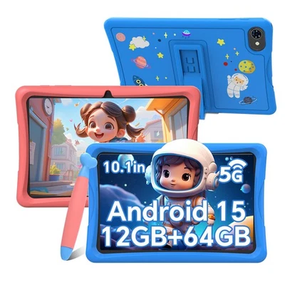 TABWEE K10 Kinder Tablet 2025 10.1 Zoll Andriod 15 12GB+64GB 5G Wifi Widevine L1 - Bild 1 von 4