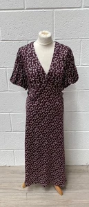 Boden Floral Maxi Dress Purple Viscose Size 18 1 RVB001 - Picture 1 of 7