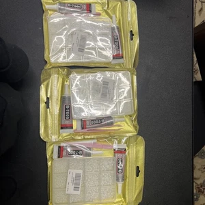 Weiße Flatback Perlen mit B7000 Kleber Kit, verschiedene Größen 3/4/5/6/8/10 mm Hälfte... - Bild 1 von 4