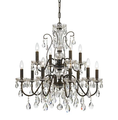 Crystorama Lighting Group 3029-CL-MWP Mayordomo 12 Luces 29"W - Bronce Foto 1 de 4