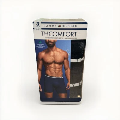 Paquete de 3 calzoncillos boxer clásicos premium TOMMY HILFIGER negros talla XL (40-42) *NUEVOS* Foto 1 de 4