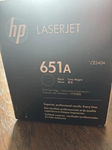 Sealed HP 651A BLK Laserjet Toner Cartridge CE340A - Photo 1/6