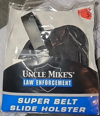 New Uncle Mikes Super Belt Slide Holster  Size 5, Ambi, Clam - 8605-0 R/L Hand - Image 1 of 4