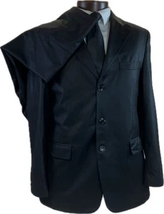 Gorgio Armani Suit Size EU50 US 40 Wool Blend Black Made In Italy 2pc - Picture 1 of 16
