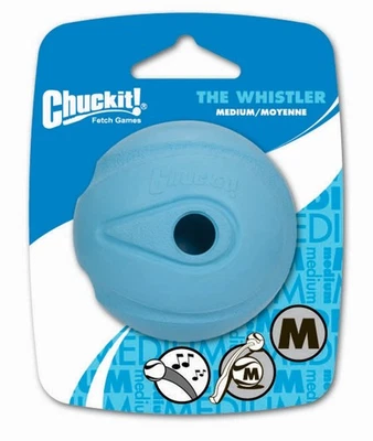 Chuckit WHISTLER Perro Buscador Bola Mediana 1 Paquete Silbatos Juguete de Goma Natural Foto 1 de 4