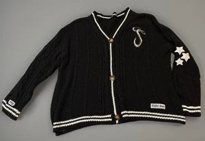 Taylor Swift Reputation Strickjacke Damen XL /2XL bestickt Sterne & Schlangenaufnäher - Bild 1 von 11