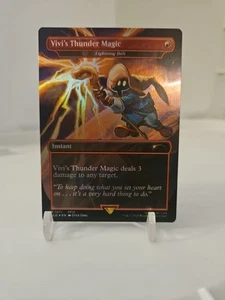 Vivi's Thunder Magic - Lightning Bolt - Final Fantasy Secret Lair Grimoire *FOIL - Picture 1 of 2