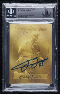 BAS 2020 Project 1990 Topps /11969 Frank Thomas Don C #73 BGS Authentic Auto HOF - Image 1 of 2