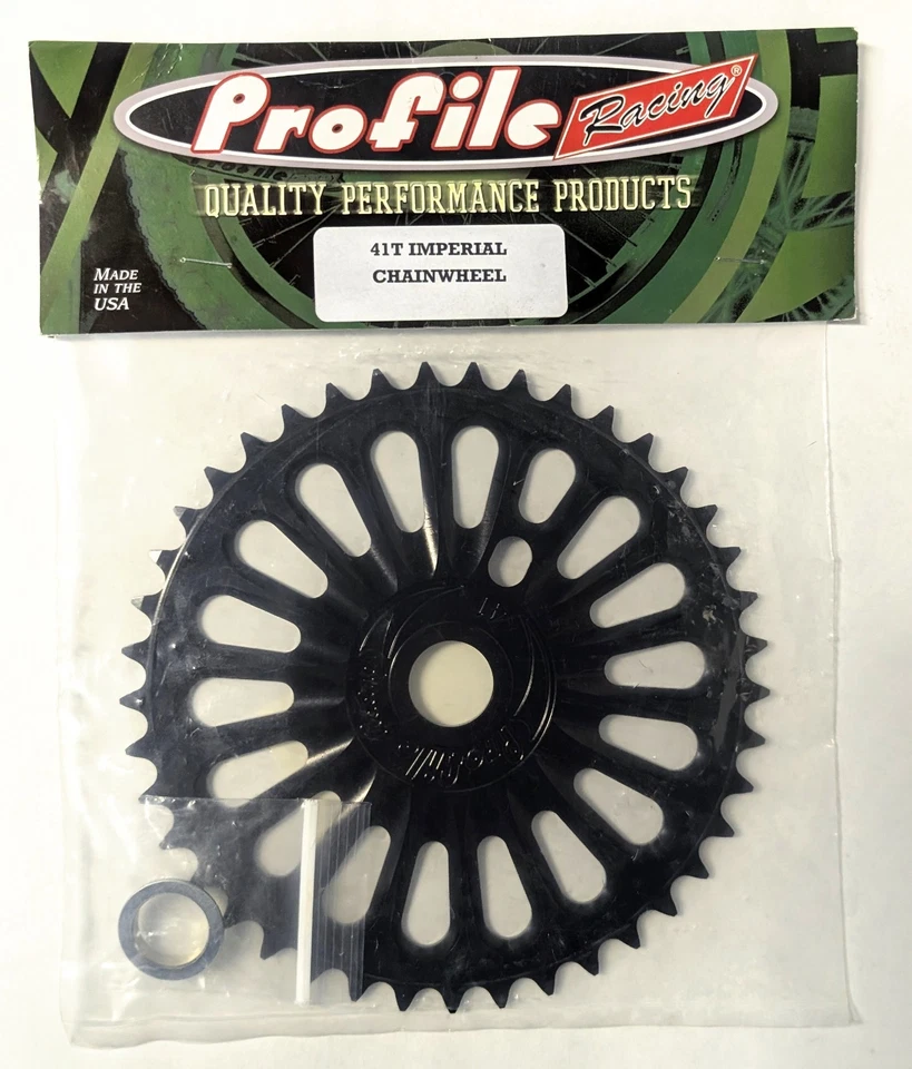 Profile Racing Imperial Sprocket 41t Vintage 2005 Mid-School Black BMX NOS - Image 1 of 2
