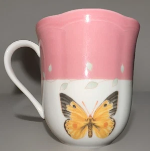 Lenox Butterfly Meadow Coffee/Tea Replacement/Addition Mug Pink Porcelain - Picture 1 of 4
