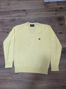 Vintage-Jimmy Connors Robert Bruce gelbe Tennispullover Größe Large - Bild 1 von 2