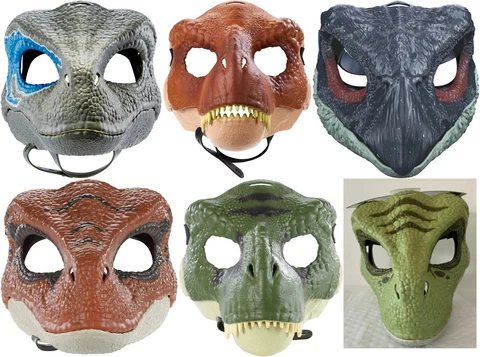 Jurassic World Camp Cretaceous Dino Escape Mask Velociraptor Tyrannosaurus rex Cover