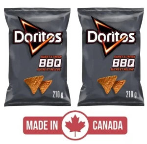 2-Pack Doritos Tortilla Chips Sweet & Tangy BBQ 210g Canada Snacks Crispy Large - Picture 1 of 2