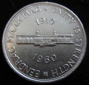 MDS SOUTH AFRICA SÜDAFRIKA 5 SHILLINGS 1960 "50 J. UNION SÜDAFRIKA", SILBER #G - Picture 1 of 2