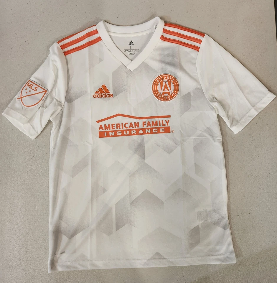Camiseta Adidas MLS Atlanta United FC Juvenil Réplica Visitante Blanca/Naranja CD3629  Foto 1 de 1