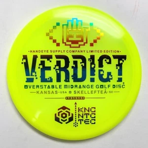 Dynamic Discs X Handeye Supply Collab- Lucid Verdict Disc Golf Midrane- YELLOW - Picture 1 of 12