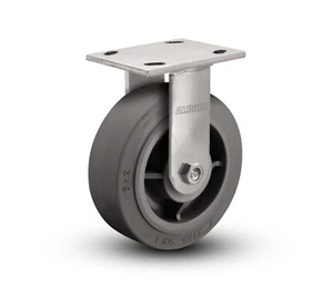 16XS05201R 5" x 2" Albion Rigid Plate Caster, TPR Wheel, 375 lbs Capacity - Picture 1 of 6