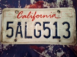 US License Plate - as seen - worn cond - multiple uses - see listing - 5ALG513 - Picture 1 of 8