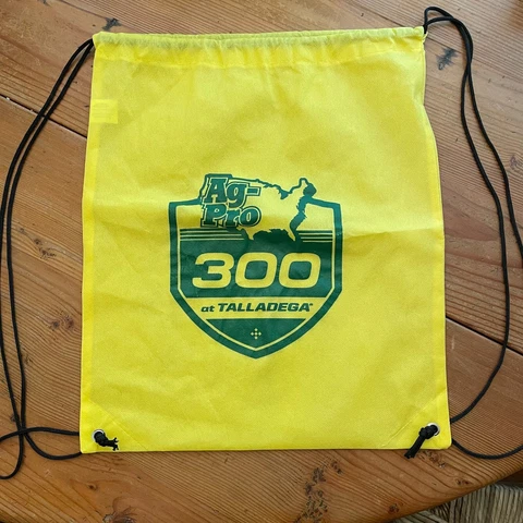 "Ag-Pro 300 at Talladega" NASCAR Cinch Sack/School Tote/Backpack--Beach, Gym Cover