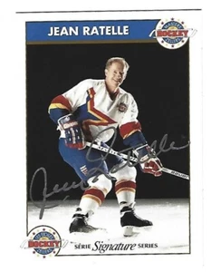 TOUGH 1992 ZELLERS MASTERS OF HOCKEY #19 JEAN RATELLE HOF AUTOGRAPHED CARD MINT - Picture 1 of 1
