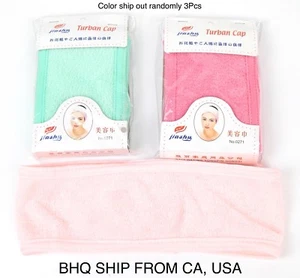 Facial Headband Make Up Wrap Head Terry Cloth Headband Stretch Towel - Picture 1 of 3
