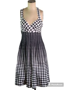 Calvin Klein Polka Dot ,Pleated, Halter Neck Dress, Sz 8, NWT - Picture 1 of 4