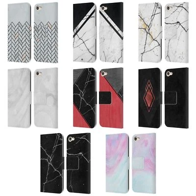 OFFICIAL ALYN SPILLER MARBLE LEATHER BOOK WALLET CASE FOR APPLE iPOD TOUCH MP3 - Image 1 of 4