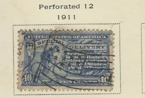 USA 1911 WATERMARK 190 10c ULTRAMARINE SPECIAL DELIVERY - Picture 1 of 1