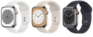 Apple Watch Series 8 41mm 45mm GPS + WIFI + LTE UNLOCKED Stainless Steel - Good - Picture 1 of 4