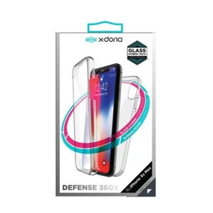 XDoria Defense 360 Custodia Trasparente Vetro Frontale e Posteriore per Apple iPhone XS Max - Foto 1 di 2
