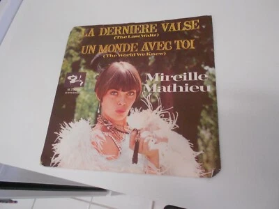 mireille mathieu 45 rpm la derniere valse/un monde barclay m 25001 - Image 1 of 4