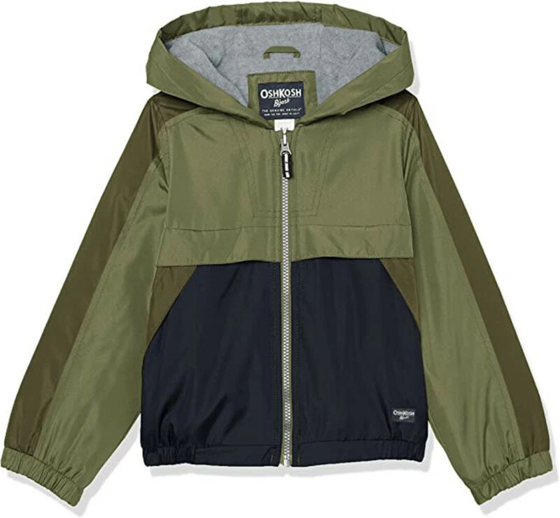 Osh Kosh B'gosh Boys Olive Drab Fleece Lined Jacket Size 4 5 6 7 8 10 12 14 - Image 1 of 1