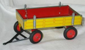 Vagón de juguete vintage con litografía de hojalata con ruedas de goma - muy limpio - Imagen 1 de 5