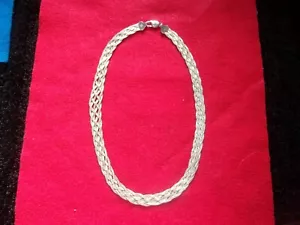 18" SEHR SCHÖNE GEFLOCHTENE KETTE HALSKETTE AUS STERLINGSILBER - Bild 1 von 8