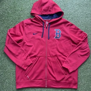 Boston Red Sox Nike Therma-FIT Chaqueta con Capucha Cremallera Completa Para Hombre XL MLB Roja - Imagen 1 de 8