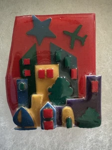 House Pins By Lucinda Cityscape Airplane Star Brooch - Picture 1 of 7