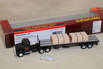 ERTL American Classic Series #4257, 1948 Peterbilt w/Flatbed Trailer HO scale - Image 1 of 4