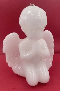 "Vela de oración blanca ángel querubín cera The Candle Mill Vermont 6,5"" hecha en EE. UU." - Imagen 1 de 6