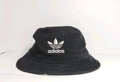 Adidas Black Corduroy Bucket Hat. - Image 1 of 4