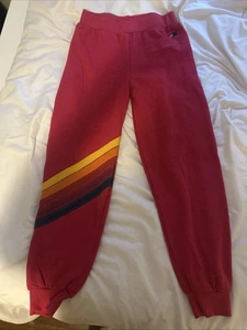 Dark Pink Aviator Nation Pants with Stripes Youth Size 14 ๐ค๐๏ธ๐ - Picture 1 of 7