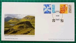 2025 Scotland 1st & 2nd Regional Definitive with QR FDC Edinburgh NP FDI Pmk - Picture 1 of 2