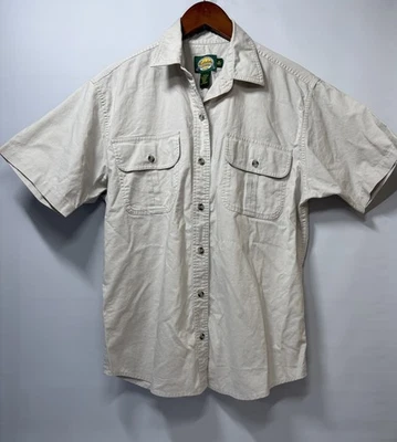 Camisa de Colección Cabela’s Para Mujer Beige Con Botones Manga Talla Mediana Alta Foto 1 de 4