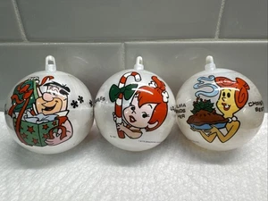 Flintstones Set of 3 Ornaments-Fred/Wilma/Pebbles, 1975 Bradford Novelty PO-VG++ - Picture 1 of 5