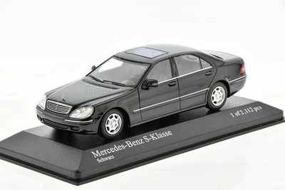 MERCEDES Benz S-Class black W220 1998 1/43 MINICHAMPS 400036200 - Image 1 of 4