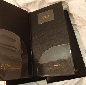 3 schwarze American Express Scheckbuch Rechnung Kreditkarte Präsentatoren Restaurant Posten - Bild 1 von 3