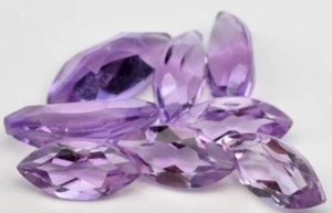 AMETHYST FLUORITE 18 x 9 MM MARQUISE CUT ALL NATURAL - Picture 1 of 1