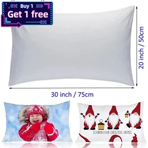 20Pcs Sublimation Blank Pillow Case White Heat Transfer Cushion Cover DIY Print - Picture 1 of 18