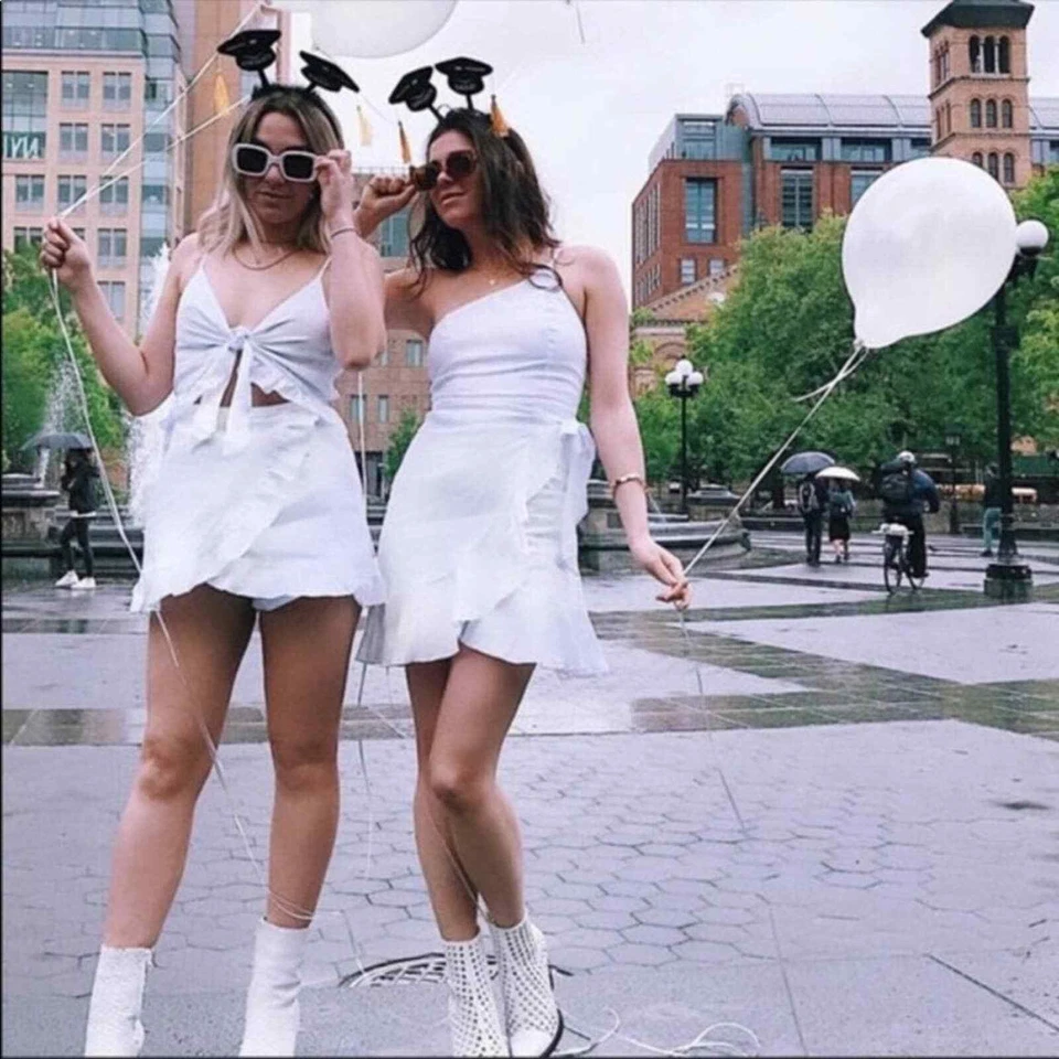 LF Seek the Label Linen Tie Front Romper White Size Medium - Image 1 of 4