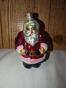 Vintage Christopher Radko Mr & Mrs Santa Claus Double Sided Christmas Ornament - Picture 1 of 6